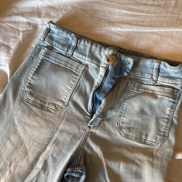 The Colette Cropped High-rise Wide Leg Jean by Maeve - Picture 2 of 3